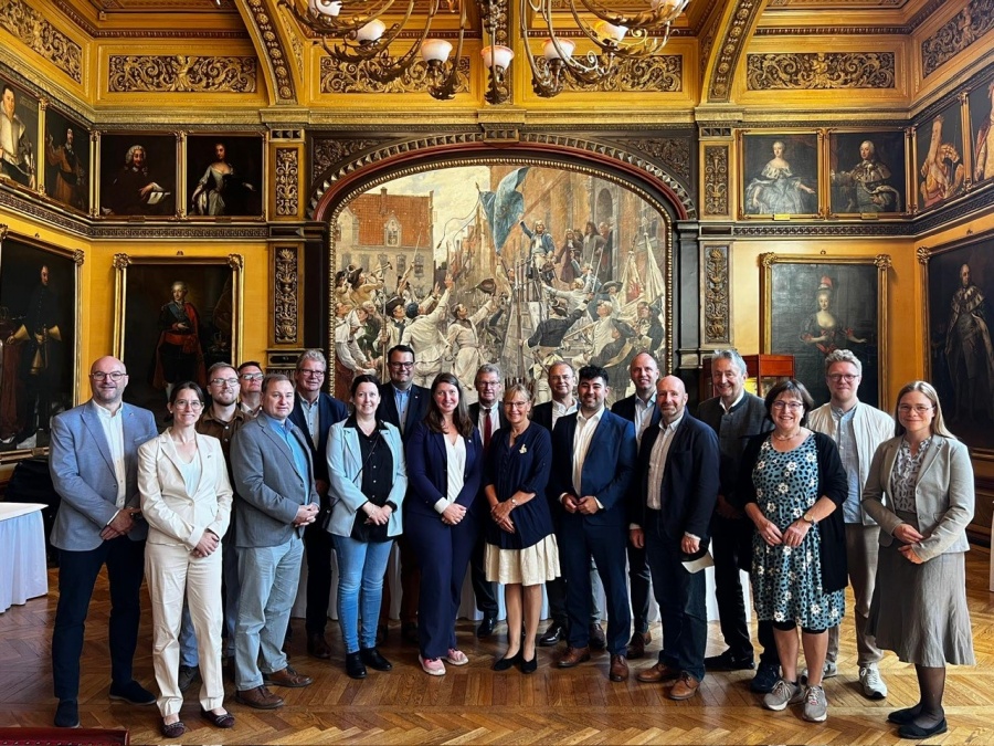 Zu Gast im Bezirksratssaal im Rathaus von Malmö