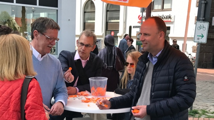 Marktstand in Heide - wir sagen: VIELEN DANK!